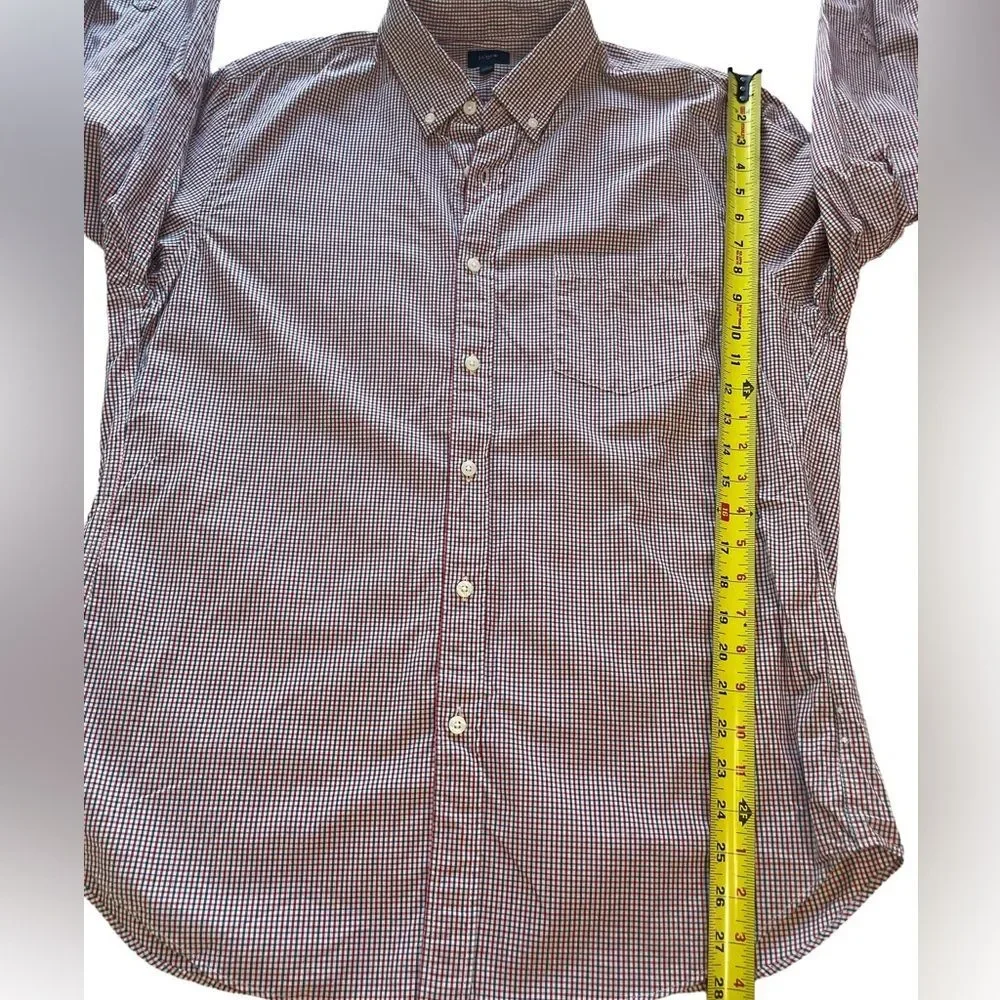 J. Crew Red and Blue Checkered Button Down Top Men’s Size Large